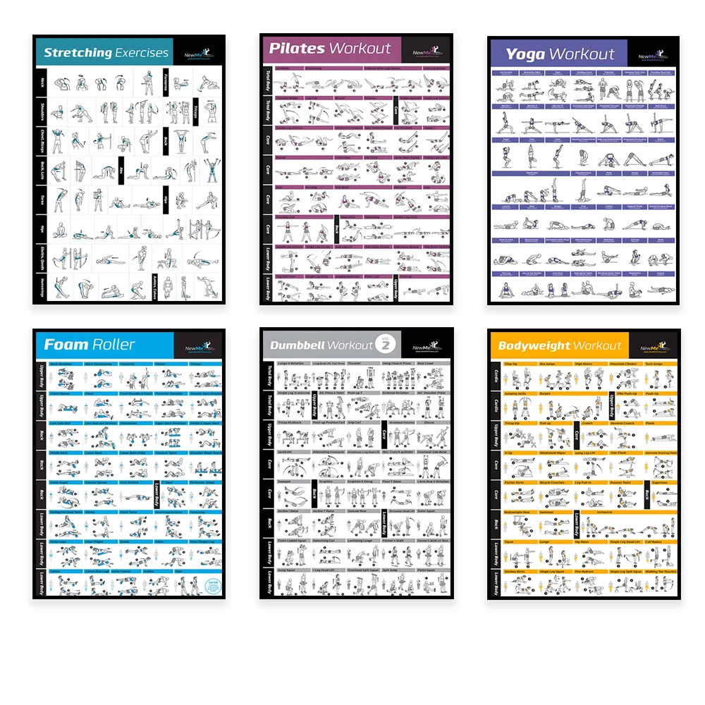 Sports Equipment Poster - Body Exercise Training Chart Workout Home