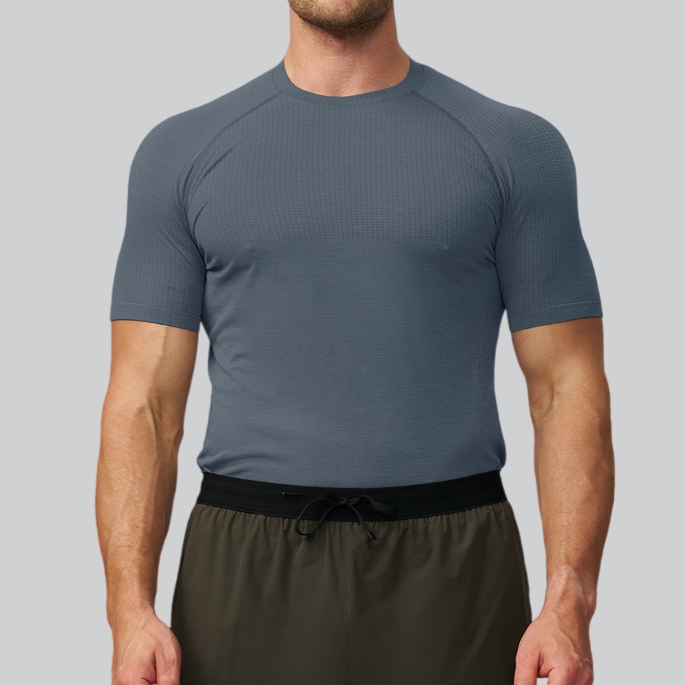 Sports Equipment Logos - Men's Solid Color Sports T-shirt Gym