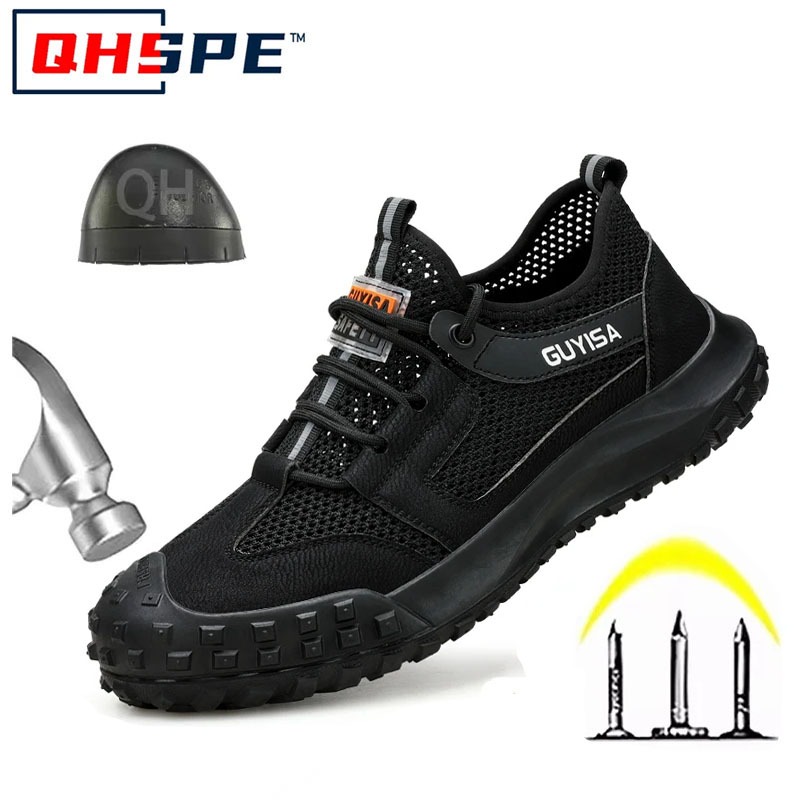Sports Equipment Brand - mens fashion breathable steel toe cap