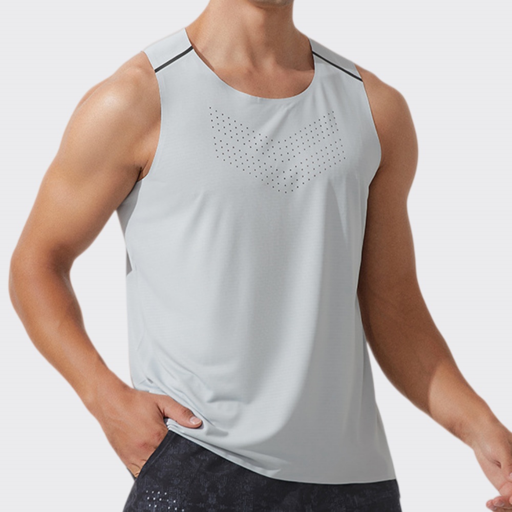 Sports Equipment Logos - Men Gym Vest Quick Dry Running