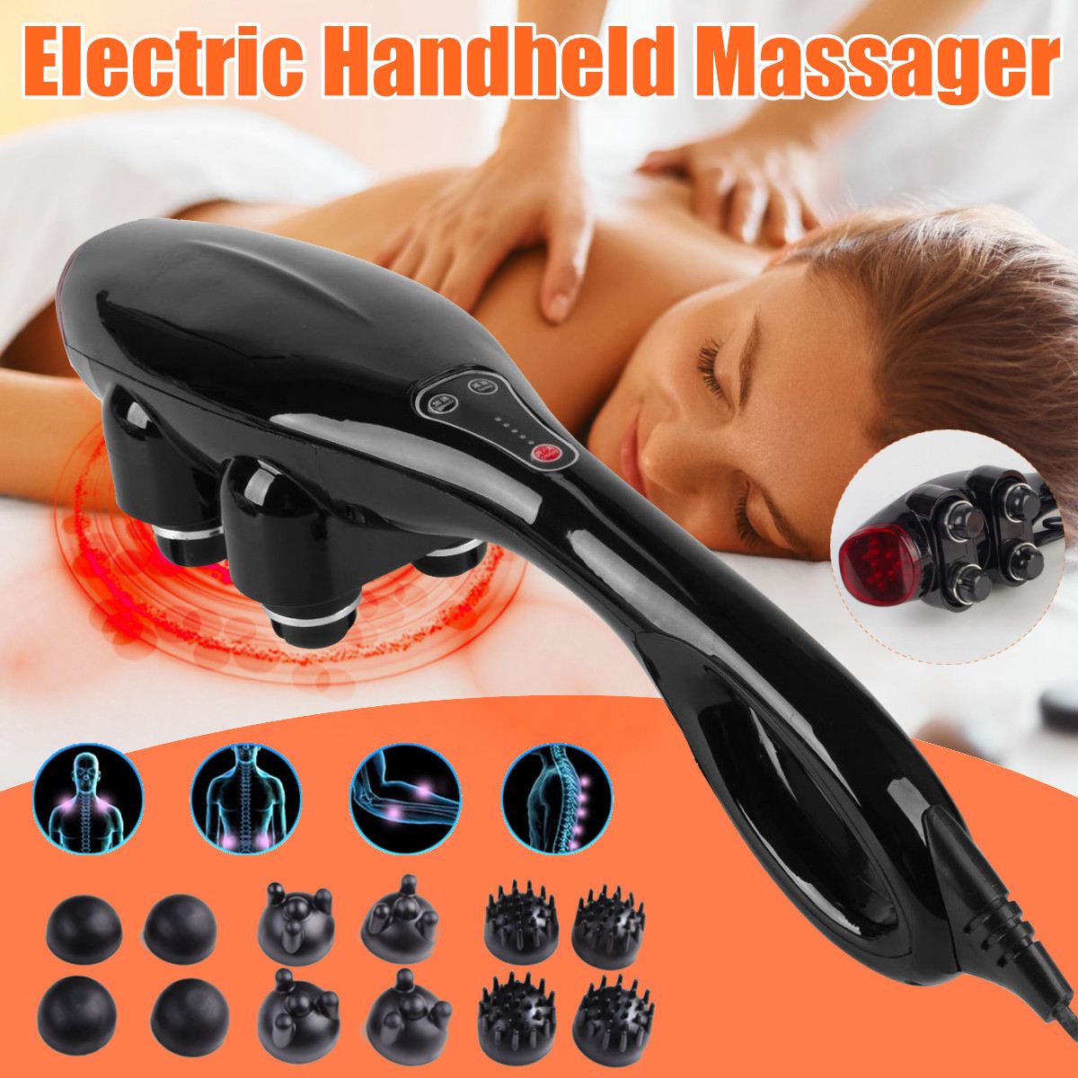 Lacrosse Stick Head - Four-head powerful multifunctional vigorous king massager,