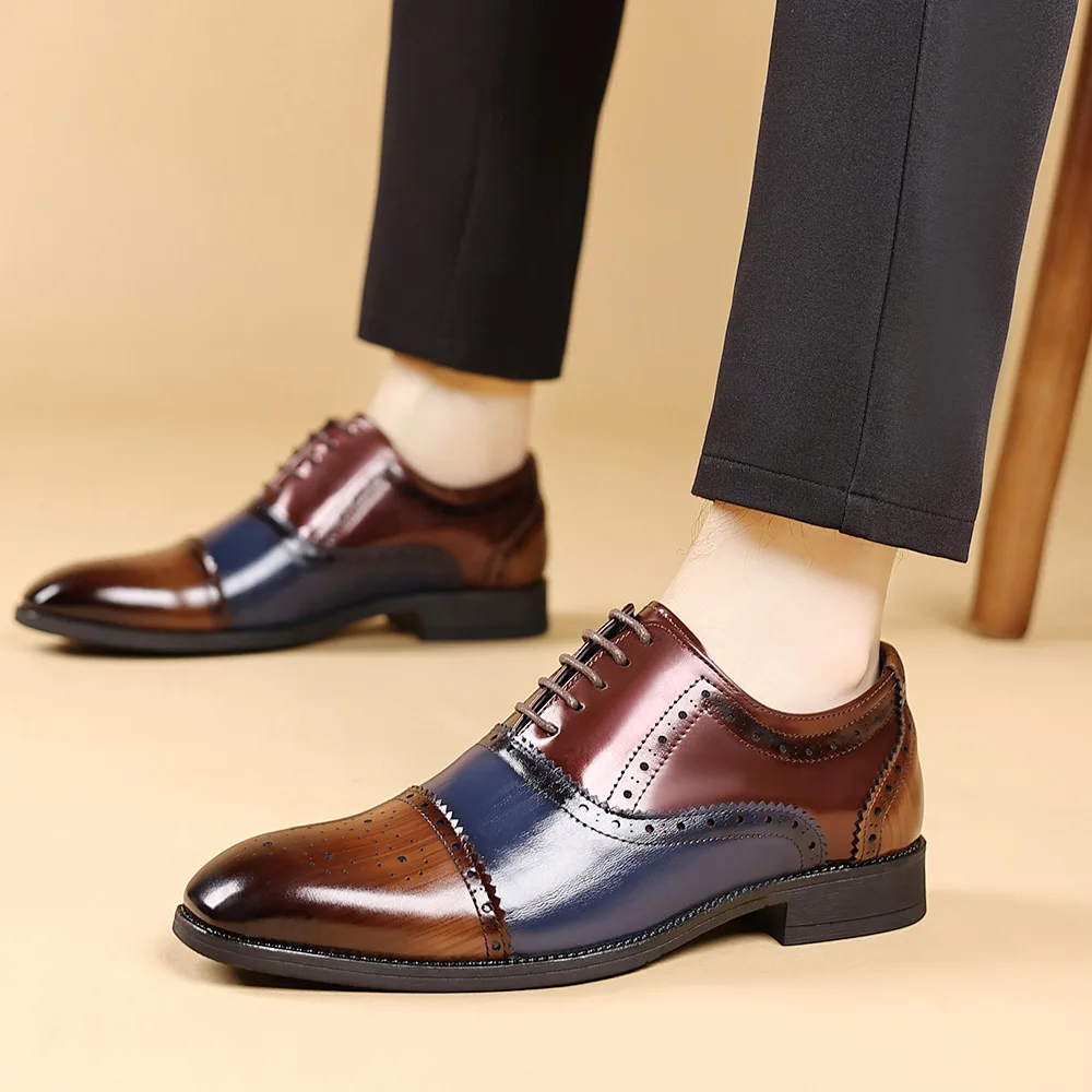 Sports Equipment Brand - Men's Casual Leather Shoes Lace-up Loafers