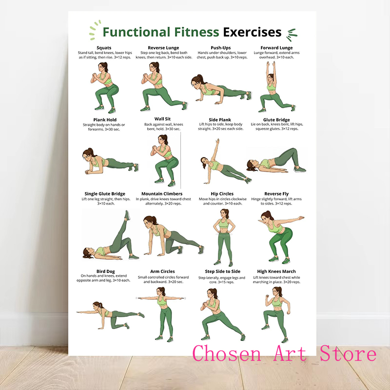 Fitness Exercise Schedule Post - Sports Equipment Poster 评论和价格
