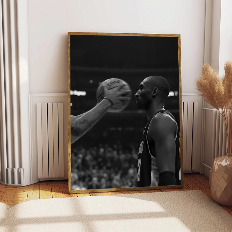 Black and White Basketball Sta - Sports Equipment Poster 评论和价格