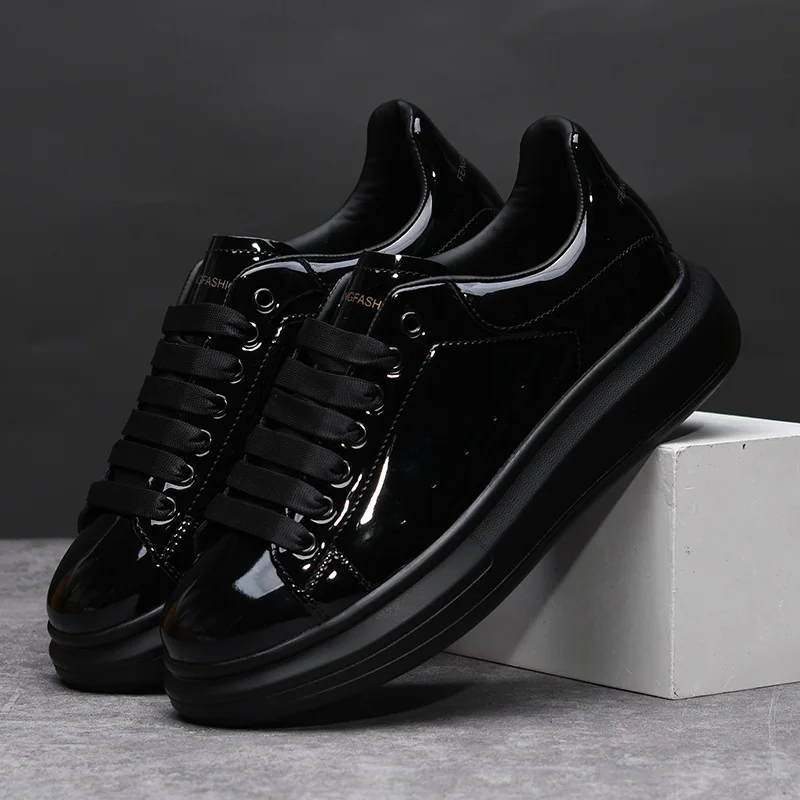 Brand Men's Shoes Black Glossy - Sports Equipment Brand 评论和价格