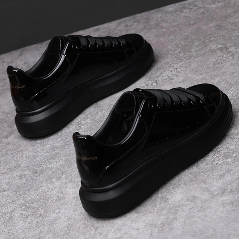 Brand Men's Shoes Black Glossy - Sports Equipment Brand 评论和价格