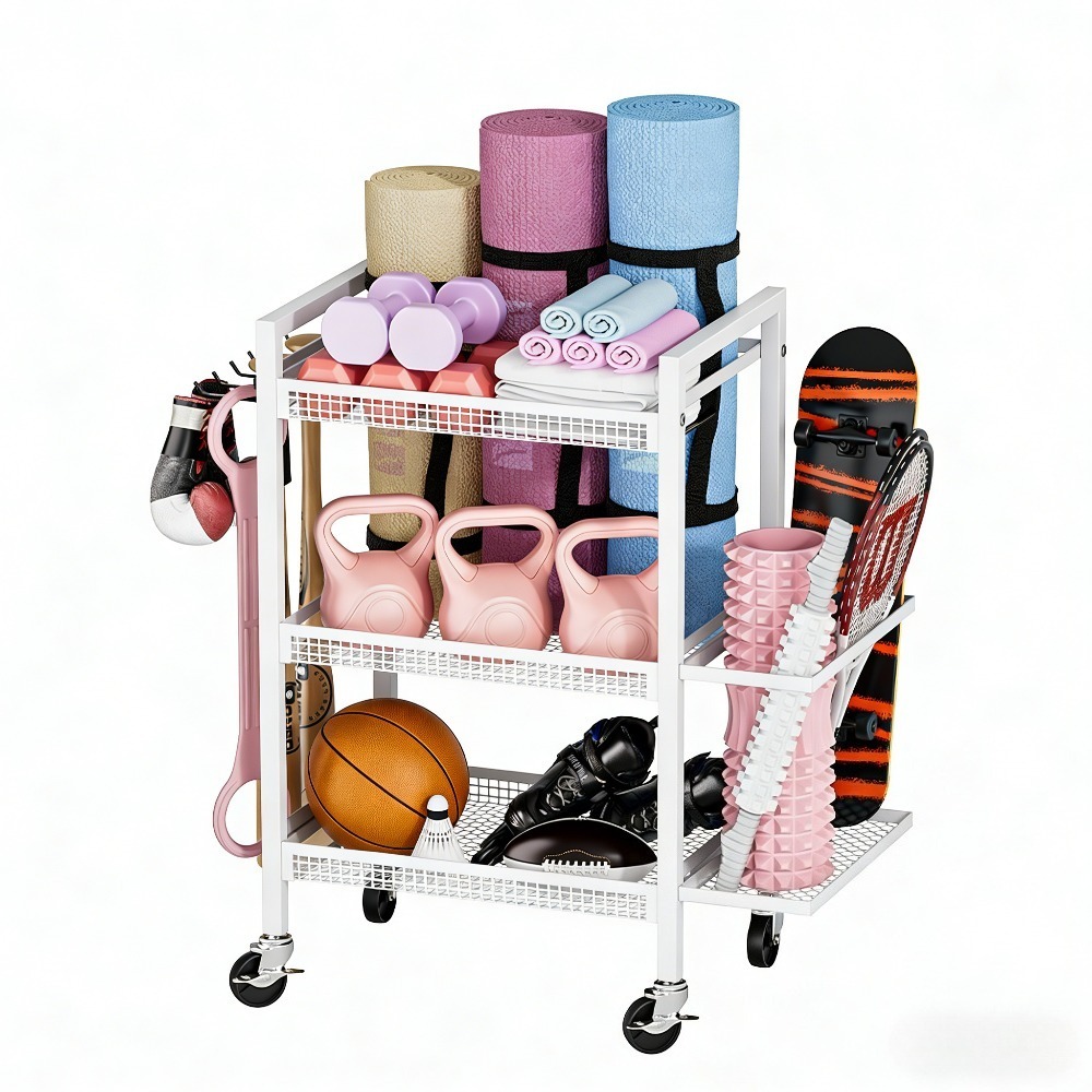 Ball storage box, rolling spor - Sports Equipment Garage Storage 评论和价格
