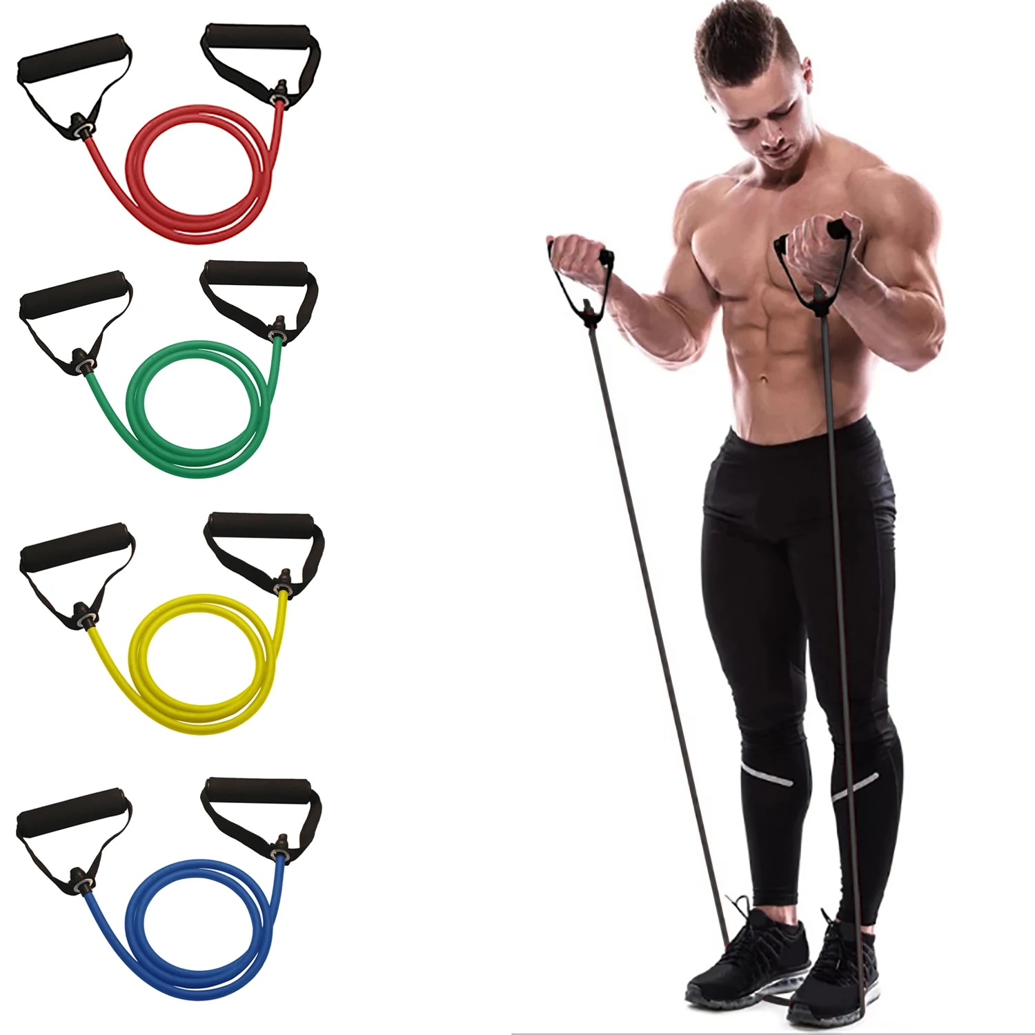 Resistance Bands With Handles, - Sports Equipment Club 评论和价格