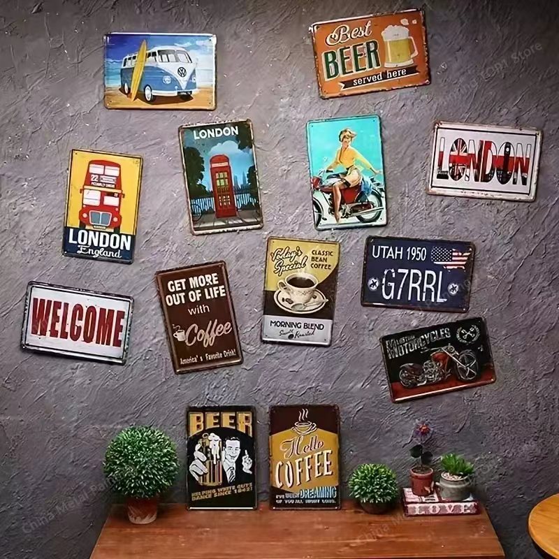 Elegant Metal Wall Art for Hom - Sports Equipment Poster 评论和价格