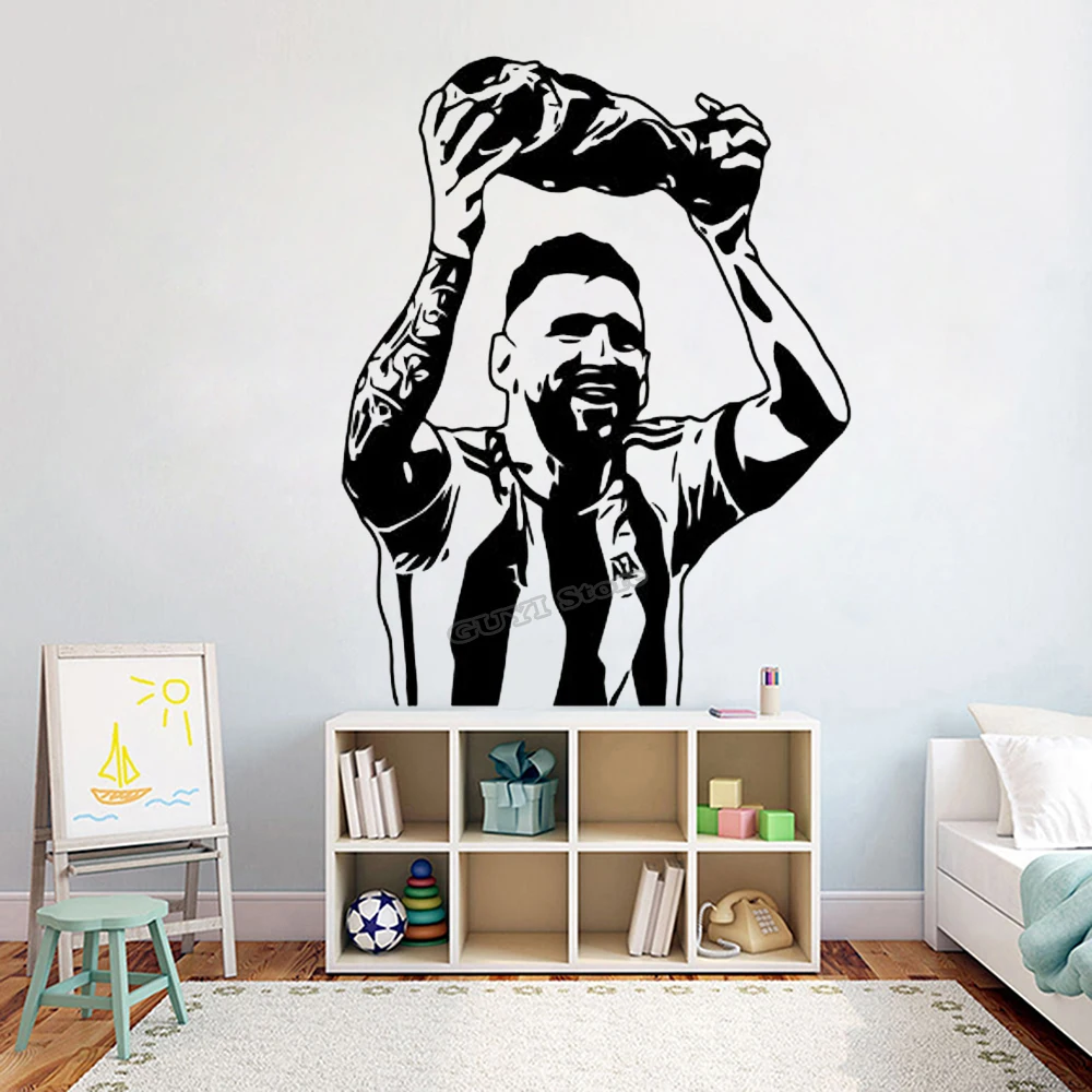 Messi Wall Sticker Vinyl Decal - Sports Equipment Poster 评论和价格