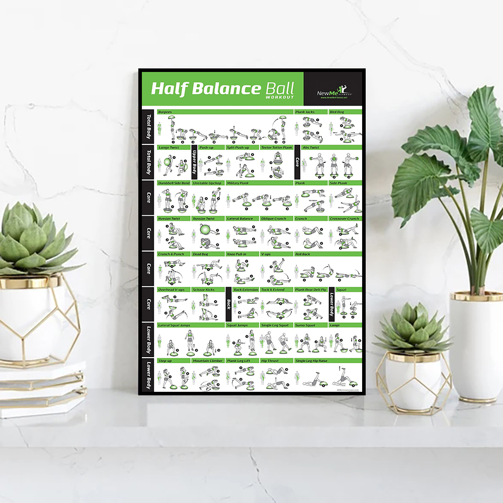 Pilates Training Chart Canvas  - Sports Equipment Poster 评论和价格