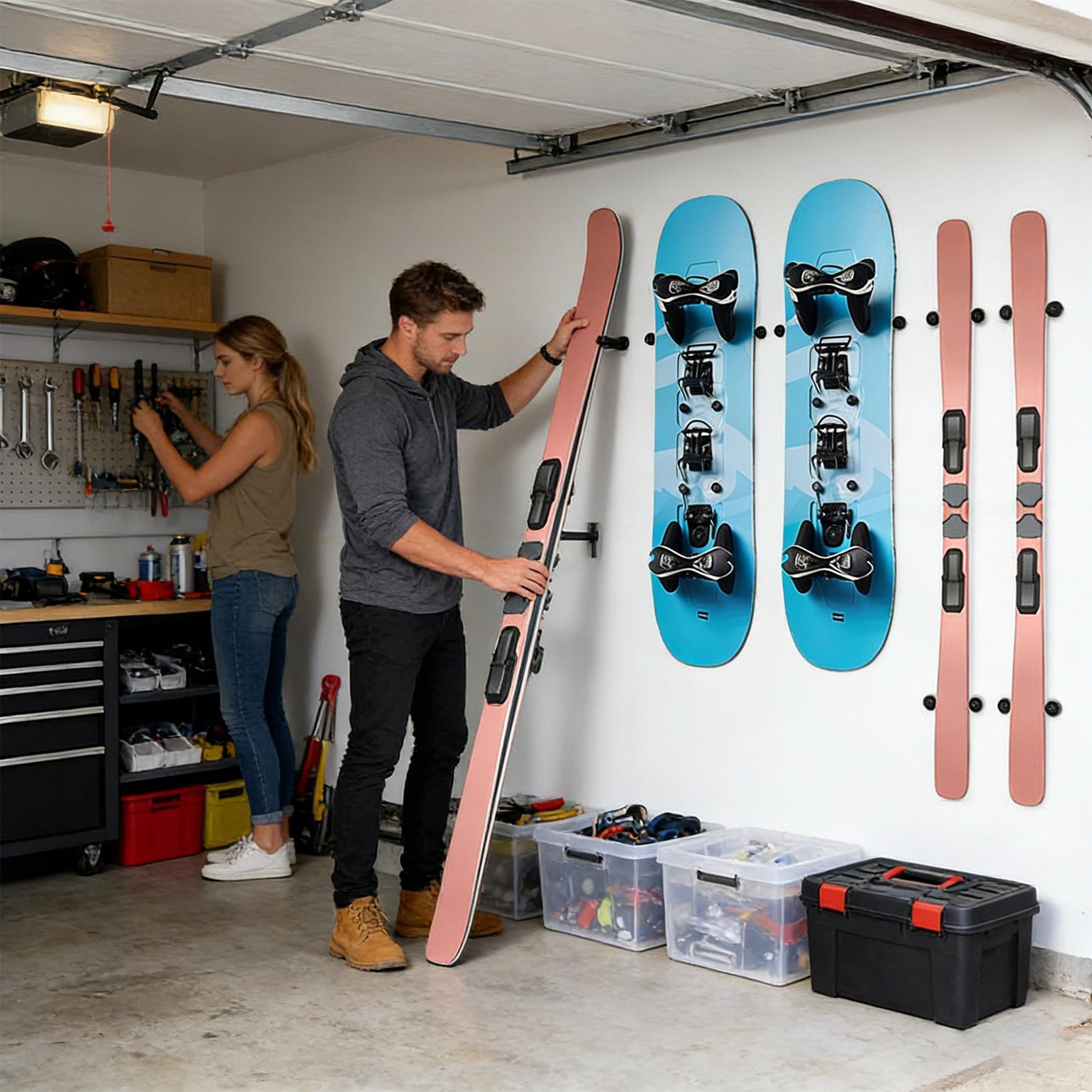 Ski Holders For Wall Vertical  - Sports Equipment Garage Storage 评论和价格